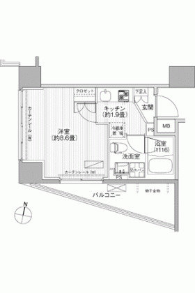 品川区南品川のマンションの間取り