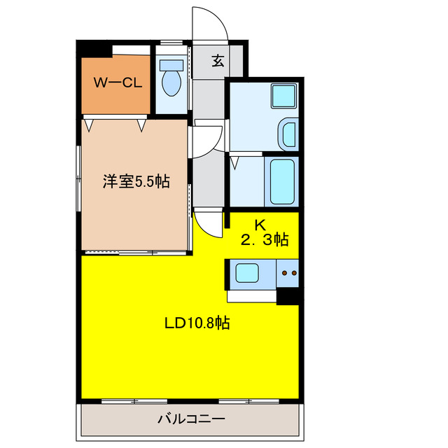 尾張旭市東栄町のマンションの間取り