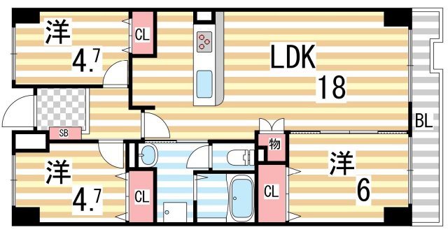 戴慶カーサグラシアの間取り