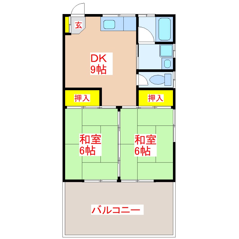 サクラカネヨアパートの間取り