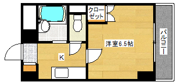 広島市西区都町のマンションの間取り