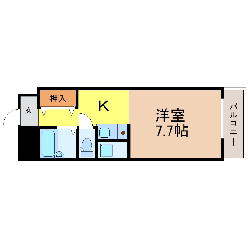 名古屋市中村区大宮町のマンションの間取り