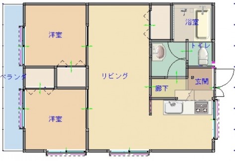 フレシール若草の間取り