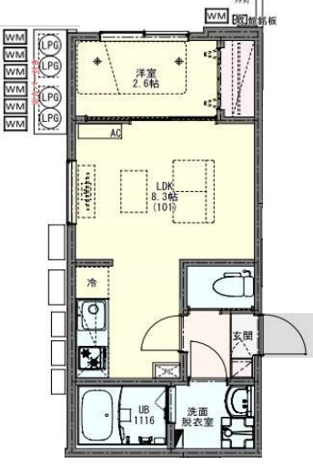 KLEIS岩槻(KISさいたま市岩槻区岩槻アパート1期1号棟)の間取り