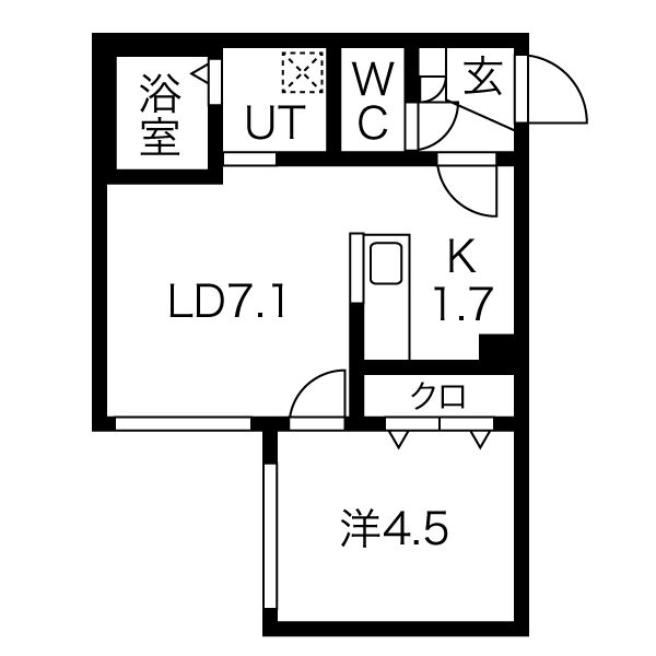 ラグジースペース自衛隊前の間取り