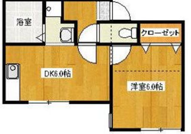 相模原市南区東林間のアパートの間取り