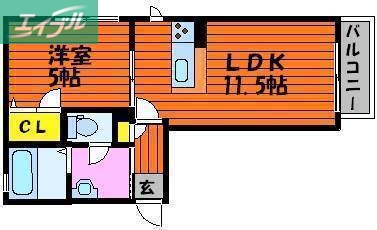 サントメール富田の間取り