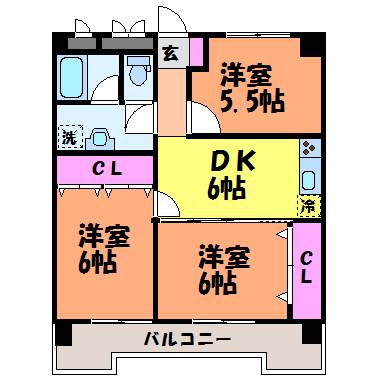 フェリオ市駅西IIの間取り