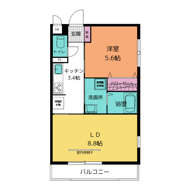 ＬＡＶＩＥ長嶺（ラヴィ　ナガミネ）の間取り