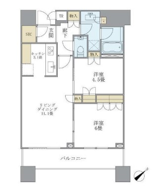 ブリリアタワー目黒ノースレジデンスの間取り