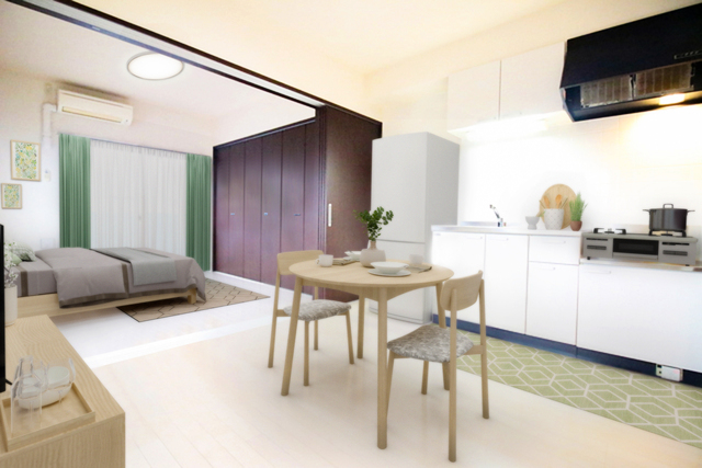 居室・リビング　※家具・家電はＣＧで合成しています。実際のお部屋に家具・小物