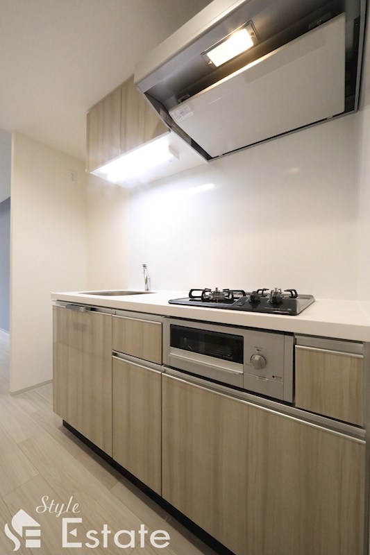 キッチン　システムキッチン・ガス二口コンロ・グリル付き