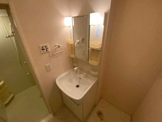 洗面設備　反転した間取りの室内写真