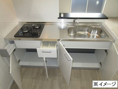 キッチン　２口コンロ付き（イメージ画像）