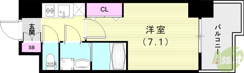 ワールドアイ神戸元町ヒルズの間取り写真