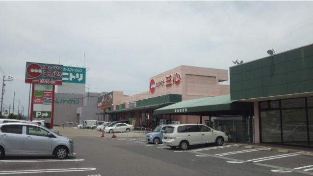 スーパー　スーパー三心（スーパー）まで1100m