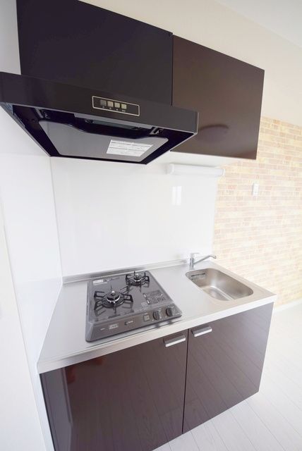 キッチン　2口ガスコンロのシステムキッチンです