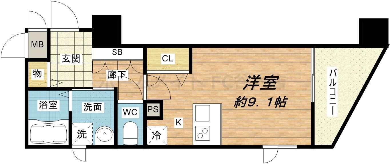プレサンス心斎橋リベルタの間取り写真