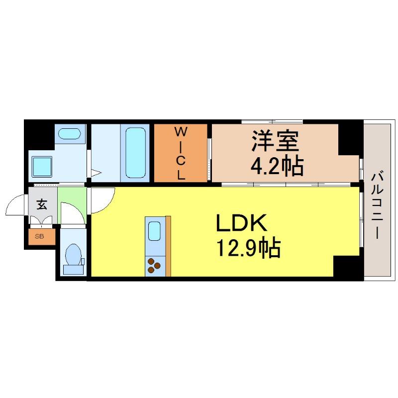 地下鉄鶴舞線 浅間町駅 徒歩10分 11階建 築4年の間取り写真