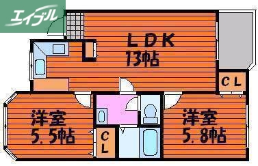 メープルテラス弐番館の間取り写真