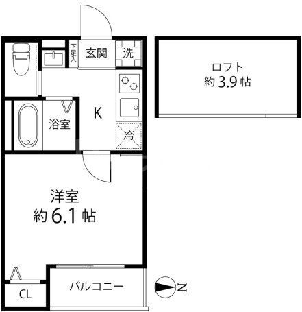 T’s Cuore六町Iの間取り写真