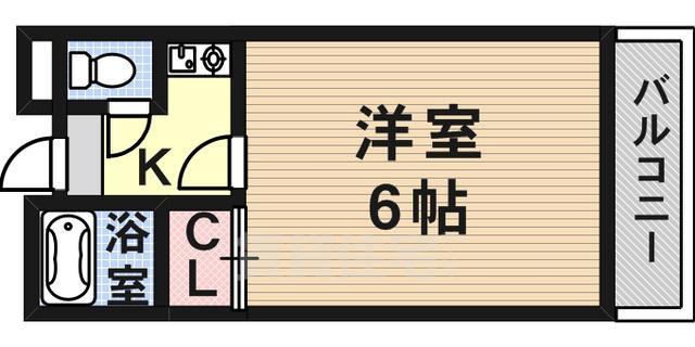 阪急千里線 関大前駅 徒歩8分 4階建 築31年の間取り写真
