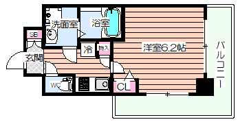 エスリード弁天町南の間取り写真