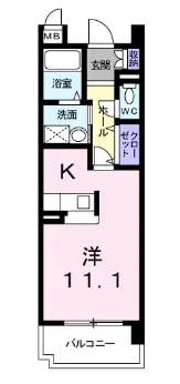 名古屋市緑区清水山のマンションの間取り