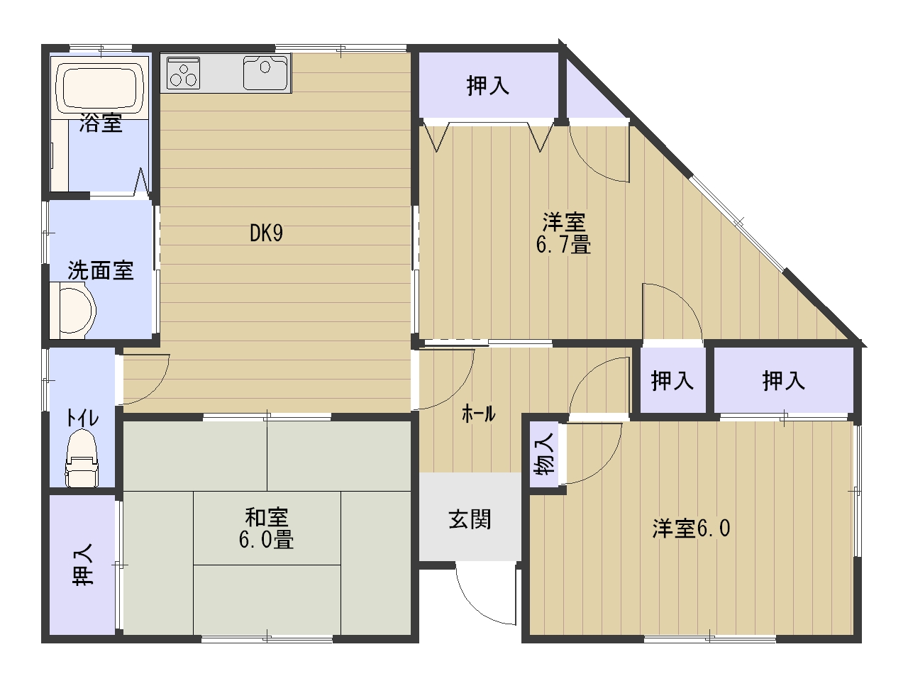 元井戸建の間取り写真
