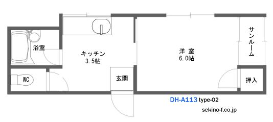 ドゥハウスA113の間取り