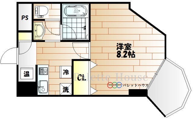 岡山市北区津島笹が瀬のマンションの間取り