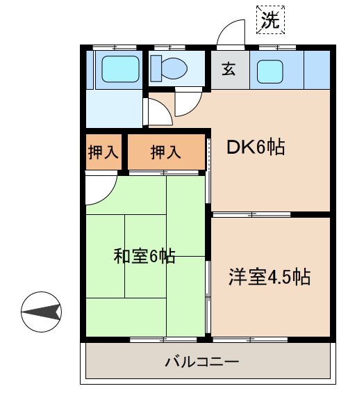 富士屋荘２号棟の間取り