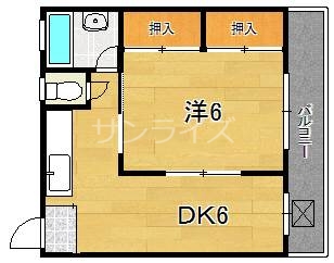 大阪市城東区永田のマンションの間取り