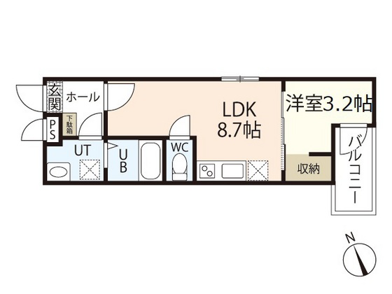 セブンプロート江波本町IIの間取り