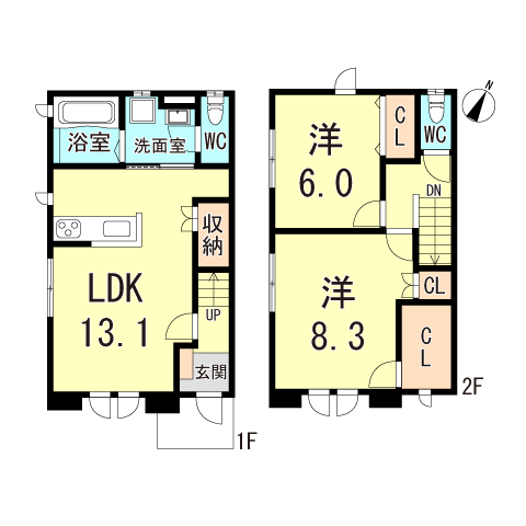 御影２丁目テラスハウスの間取り