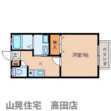 奈良県五條市今井２（アパート）の賃貸物件の間取り