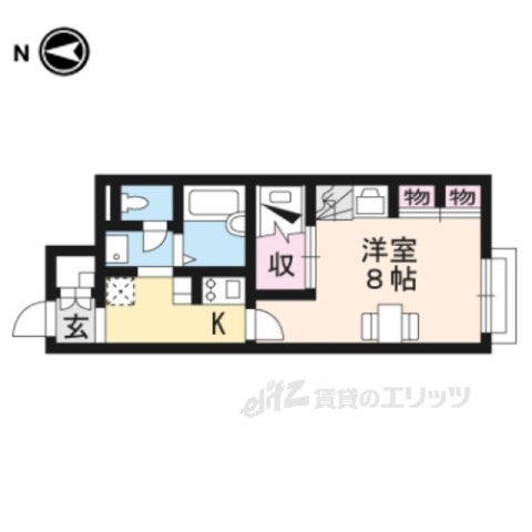 蒲生郡日野町大字松尾のアパートの間取り