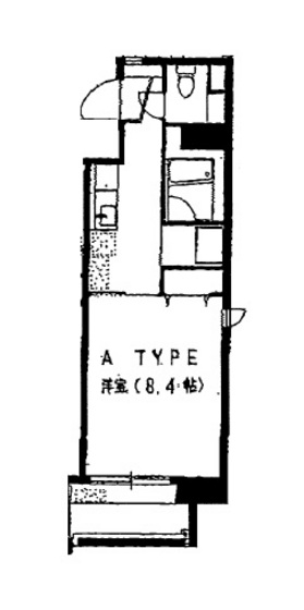 【岡山市北区大供表町のマンションの間取り】