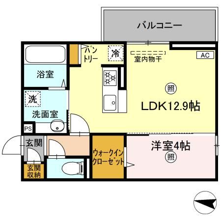 北九州市八幡西区則松のアパートの間取り