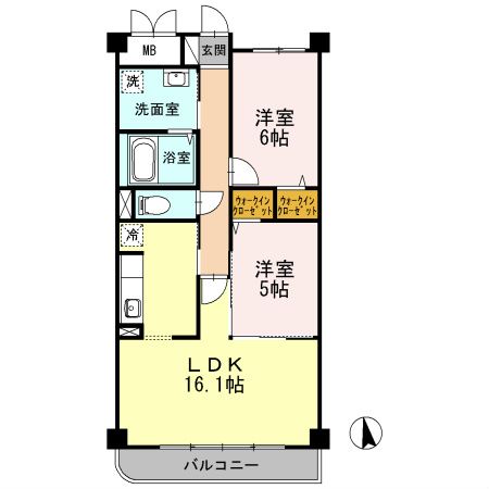 藤沢市藤が岡のマンションの間取り