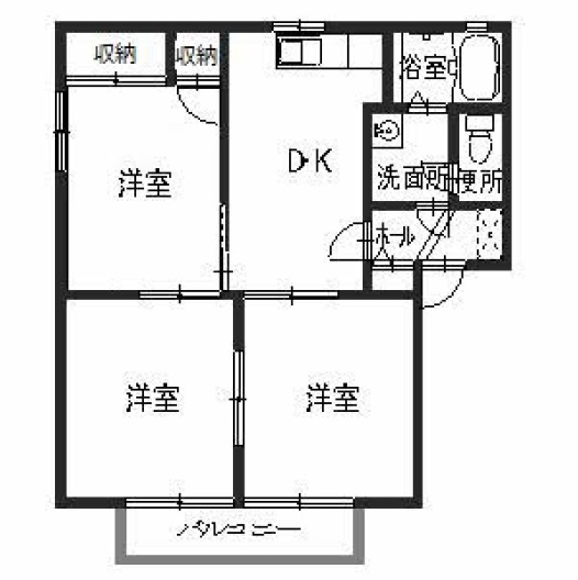 サンライズ太子Ｂ棟の間取り