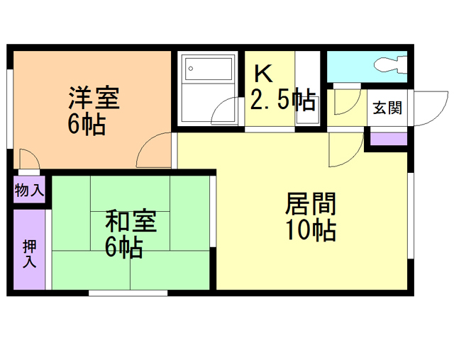 ハイツナルカワの間取り