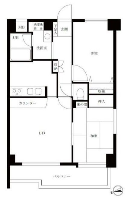 【府中市八幡町のマンションの間取り】