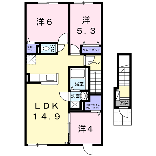 ヴィラ　ハピネスの間取り