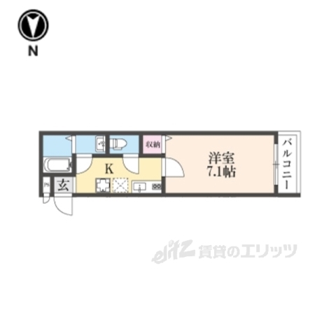 京都市東山区本町９丁目のアパートの間取り