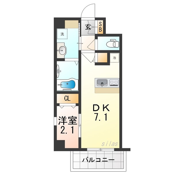 伊丹市千僧のマンションの間取り