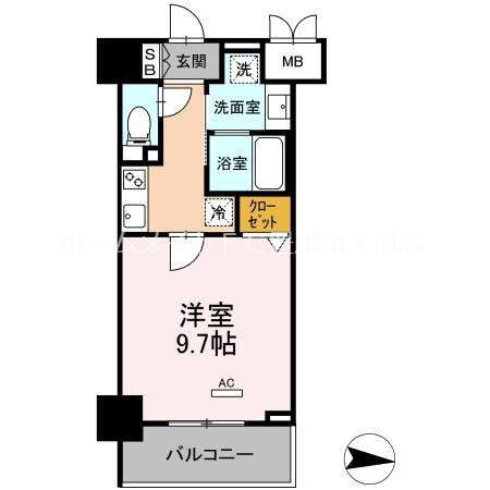 豊橋市東小田原町のマンションの間取り