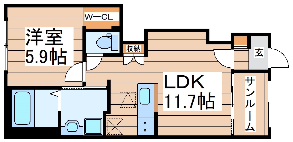 仮）多賀城市新田新築アパートの間取り