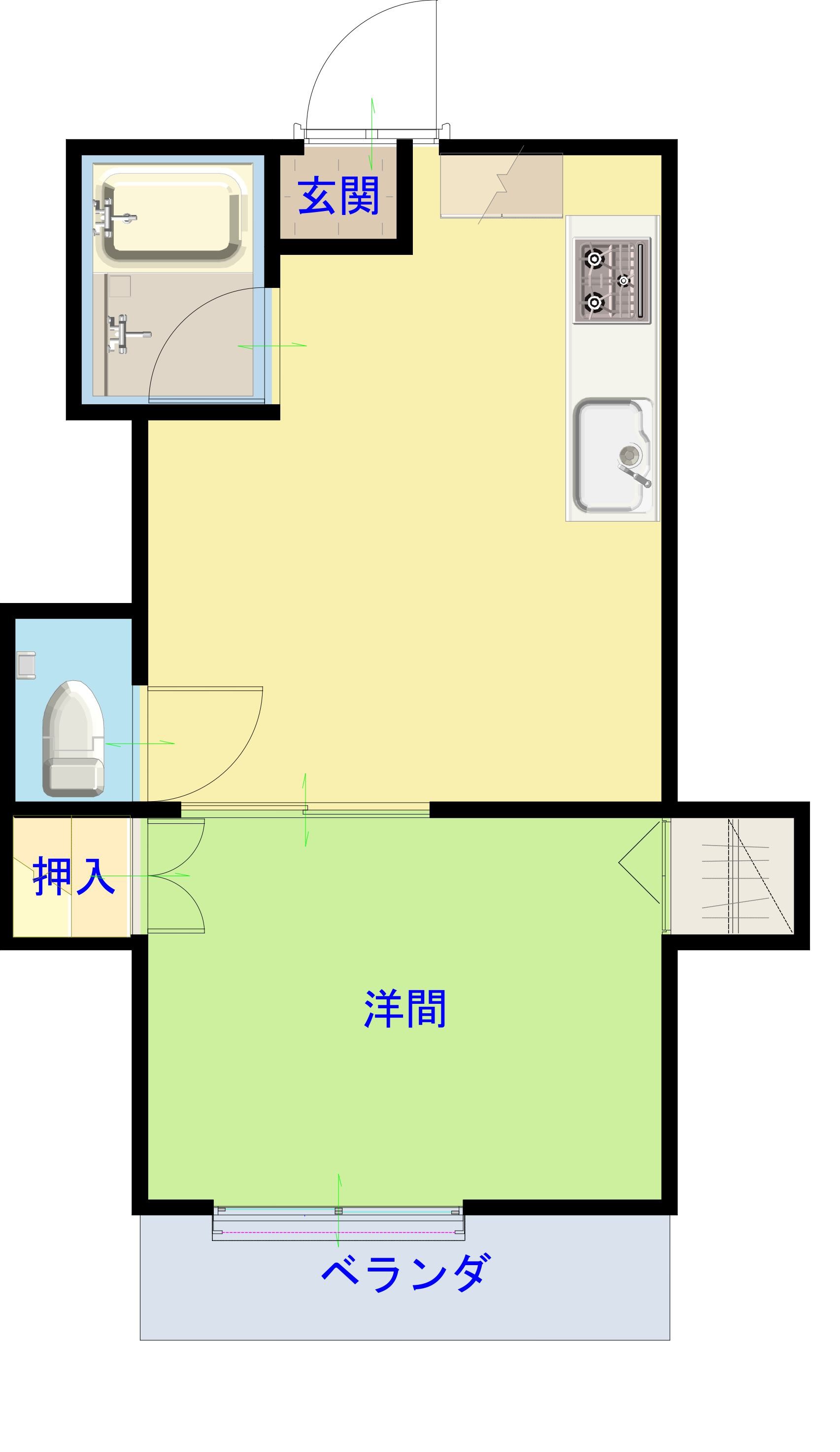 コーポ充Iの間取り