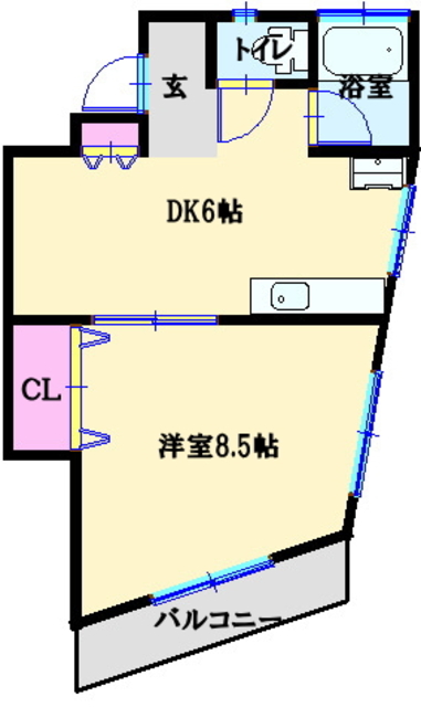 横浜市保土ケ谷区仏向町のマンションの間取り